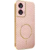 Coque arrière Phonesta Luxury Carbon Fiber avec MagSafe pour Motorola Edge 50 Fusion - Rose 0