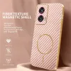 Coque arrière Phonesta Luxury Carbon Fiber avec MagSafe pour Motorola Edge 50 Fusion - Rose 2