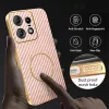 Coque arrière Phonesta Luxury Carbon Fiber avec MagSafe pour Motorola Edge 50 Pro - Rose 6