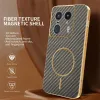Coque arrière Phonesta Luxury Carbon Fiber avec MagSafe pour Motorola Edge 50 Ultra - Marron 2