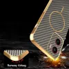 Coque arrière Phonesta Luxury Carbon Fiber avec MagSafe pour Motorola Moto G05 / Moto E15 - Marron 7