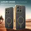 Coque arrière Phonesta Luxury Carbon Fiber avec MagSafe pour Motorola Moto G17/G17 Power/G15/G15 Power - Noir 5