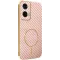 Coque arrière Phonesta Luxury Carbon Fiber avec MagSafe pour Motorola Moto G35 - Rose