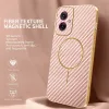 Coque arrière Phonesta Luxury Carbon Fiber avec MagSafe pour Motorola Moto G55 - Rose 2