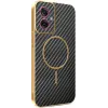 Coque arrière Phonesta Luxury Carbon Fiber avec MagSafe pour Motorola Moto G55 - Noir 0