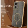 Coque arrière Phonesta Luxury Carbon Fiber avec MagSafe pour Motorola Moto G85 - Marron 2
