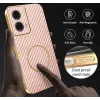 Coque arrière Phonesta Luxury Carbon Fiber avec MagSafe pour Motorola Moto G85 - Rose 7