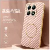 Coque arrière Phonesta Luxury Carbon Fiber avec MagSafe pour Xiaomi 14T - Rose 1
