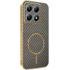 Coque arrière Phonesta Luxury Carbon Fiber avec MagSafe pour Xiaomi 14T Pro - Marron 0