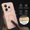 Coque arrière Phonesta Luxury Carbon Fiber avec MagSafe pour Xiaomi Redmi Note 14 5G - Rose 6