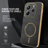 Coque arrière Phonesta Luxury Carbon Fiber avec MagSafe pour Xiaomi Redmi Note 14 5G - Noir 2
