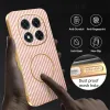 Coque arrière Phonesta Luxury Carbon Fiber avec MagSafe pour Xiaomi Redmi Note 14 Pro 5G / Xiaomi Poco X7 - Rose 6