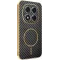 Coque arrière Phonesta Luxury Carbon Fiber avec MagSafe pour Xiaomi Redmi Note 14 Pro 5G / Xiaomi Poco X7 - Noir