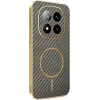 Coque arrière Phonesta Luxury Carbon Fiber avec MagSafe pour Xiaomi Redmi Note 14 Pro Plus - Marron 0