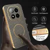 Coque arrière Phonesta Luxury Carbon Fiber avec MagSafe pour Xiaomi Redmi Note 14 Pro Plus - Marron 6