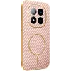 Coque arrière Phonesta Luxury Carbon Fiber avec MagSafe pour Xiaomi Redmi Note 14 Pro Plus - Rose 0