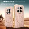Coque arrière Phonesta Luxury Carbon Fiber avec MagSafe pour Xiaomi Redmi Note 14 Pro Plus - Rose 4