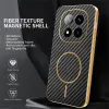 Coque arrière Phonesta Luxury Carbon Fiber avec MagSafe pour Xiaomi Redmi Note 14 Pro Plus - Noir 2
