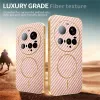 Coque arrière Phonesta Luxury Carbon Fiber avec MagSafe pour Xiaomi 15 Ultra - Rose 4