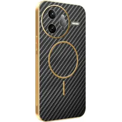 Coque arrière Phonesta Luxury Carbon Fiber avec MagSafe pour Xiaomi Poco F7 Ultra - Noir