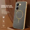 Coque arrière Phonesta Luxury Carbon Fiber avec MagSafe pour Xiaomi Poco X7 Pro - Marron 2