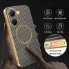 Coque arrière Phonesta Luxury Carbon Fiber avec MagSafe pour Xiaomi Poco X7 Pro - Marron 6