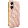 Coque arrière Phonesta Luxury Carbon Fiber avec MagSafe pour Xiaomi Poco X7 Pro - Rose 0