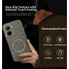 Coque arrière Phonesta Luxury Carbon Fiber avec MagSafe pour Xiaomi Redmi A5 171.7mm - Marron 2