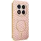 Coque arrière Phonesta Luxury Carbon Fiber avec MagSafe pour Xiaomi Redmi Note 14 Pro 4G - Rose