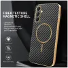 Coque arrière Phonesta Luxury Carbon Fiber avec MagSafe pour Samsung Galaxy A16 - Noir 1