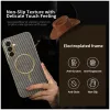 Coque arrière Phonesta Luxury Carbon Fiber avec MagSafe pour Samsung Galaxy A36 - Marron 2