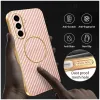Coque arrière Phonesta Luxury Carbon Fiber avec MagSafe pour Samsung Galaxy A56 - Rose 5
