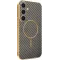 Coque arrière Phonesta Luxury Carbon Fiber avec MagSafe pour Samsung Galaxy S25 Plus/S24 Plus - Marron