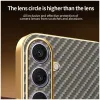 Coque arrière Phonesta Luxury Carbon Fiber avec MagSafe pour Samsung Galaxy S25 Plus/S24 Plus - Marron 7