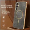 Coque arrière Phonesta Luxury Carbon Fiber avec MagSafe pour Samsung Galaxy S25/S24 - Marron 1