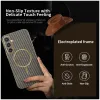 Coque arrière Phonesta Luxury Carbon Fiber avec MagSafe pour Samsung Galaxy S25/S24 - Marron 2