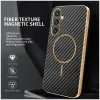 Coque arrière Phonesta Luxury Carbon Fiber avec MagSafe pour Samsung Galaxy S25/S24 - Noir 1
