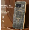 Coque arrière Phonesta Luxury Carbon Fiber avec MagSafe pour Google Pixel 9 - Marron 1