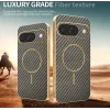 Coque arrière Phonesta Luxury Carbon Fiber avec MagSafe pour Google Pixel 9 - Marron 3