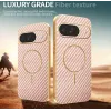 Coque arrière Phonesta Luxury Carbon Fiber avec MagSafe pour Google Pixel 9 - Rose 3
