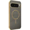 Coque arrière Phonesta Luxury Carbon Fiber avec MagSafe pour Google Pixel 9 Pro - Marron 0