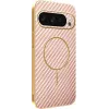Coque arrière Phonesta Luxury Carbon Fiber avec MagSafe pour Google Pixel 9 Pro - Rose 0