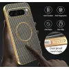 Coque arrière Phonesta Luxury Carbon Fiber avec MagSafe pour Google Pixel 9 Pro XL - Marron 7