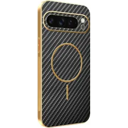 Coque arrière Phonesta Luxury Carbon Fiber avec MagSafe pour Google Pixel 9 Pro XL - Noir