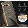 Coque arrière Phonesta Luxury Carbon Fiber avec MagSafe pour Google Pixel 9a - Marron 8