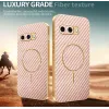 Coque arrière Phonesta Luxury Carbon Fiber avec MagSafe pour Google Pixel 9a - Rose 4