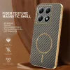 Coque arrière Phonesta Luxury Carbon Fiber avec MagSafe pour Xiaomi 15T - Marron 1