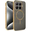 Coque arrière Phonesta Luxury Carbon Fiber avec MagSafe pour Xiaomi 15T Pro - Marron 0