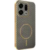 Coque arrière Phonesta Luxury Carbon Fiber avec MagSafe pour Oppo Find X9 - Marron 0
