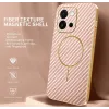 Coque arrière Phonesta Luxury Carbon Fiber avec MagSafe pour Oppo A6 Pro - Rose 1